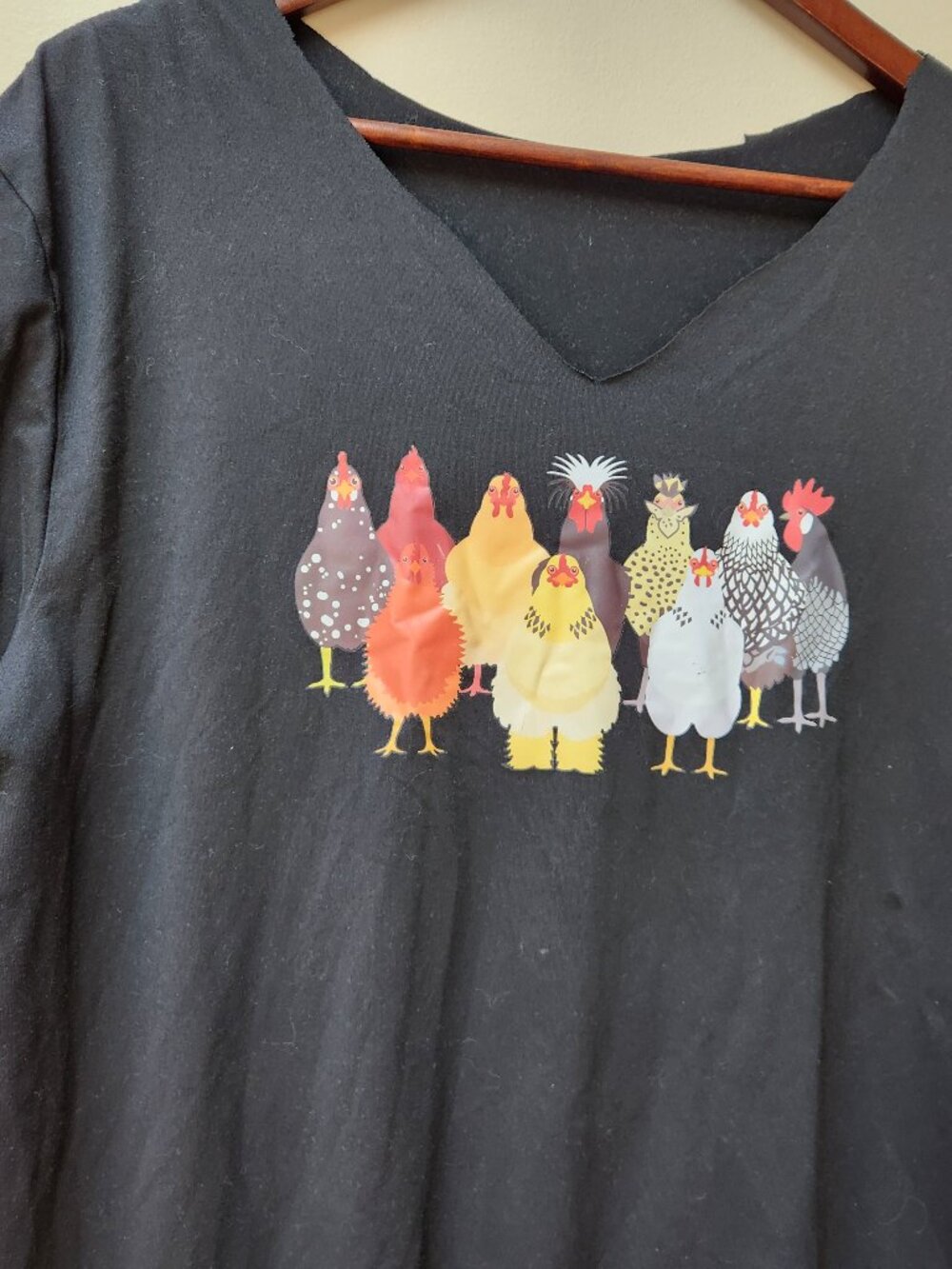 Chicken + Rooster black novelty t shirt